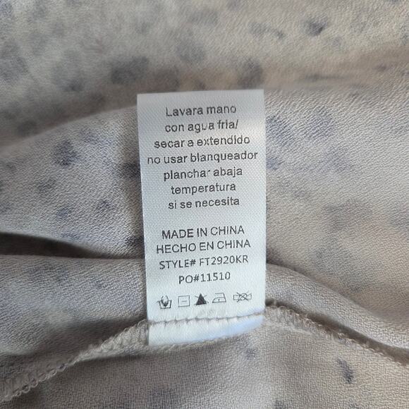 Karlie Dusty Rose Peasant Blouse Ruched V-Neck S Balloon Sleeve Whimsy Boho Top - Picture 7 of 11